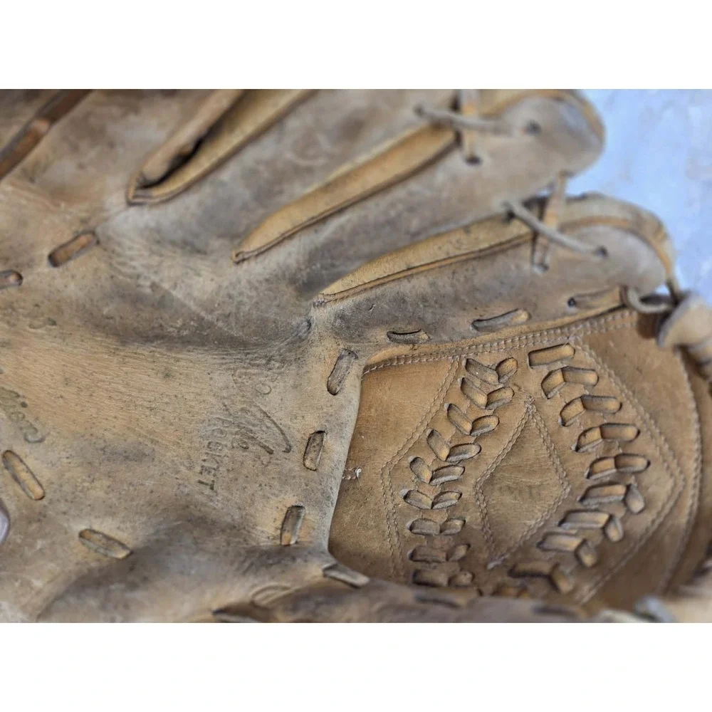 🏈 Vintage Ted Williams Sears 33ND Catchers Mitt GUC Korea Baseball Glove